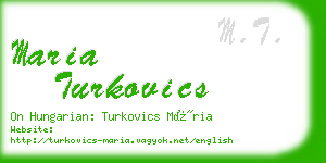 maria turkovics business card